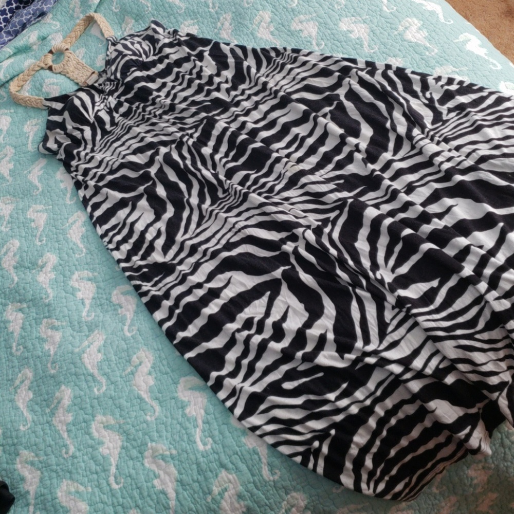 Zebra print maxi dress